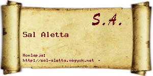 Sal Aletta névjegykártya