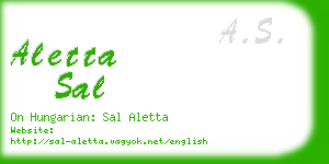 aletta sal business card